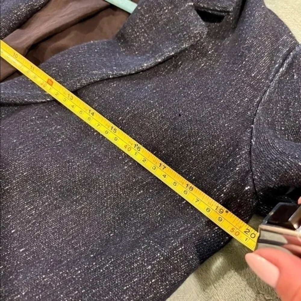 Zara Trafaluc Longline Denim Knit Blazer Size S - Picture 7 of 10